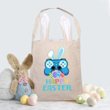 Easter Bunny Ears Canvas Bag Happy Easter Happy Easter Game Boy Square Bottom Handbag