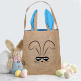 Easter Bunny Ears Canvas Bag Happy Easter Happy Easter Square Hip Hop Rabbit With Glasses Square Bottom Handbag
