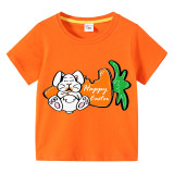 Easter Day Happy Easter Bunny Eat Carrot T-shirts For Boys And Girls