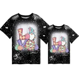 Mommy and Me Matching Clothing Top Happy Easter Love Gnome Tie Dyed Family T-shirts