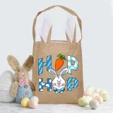 Easter Bunny Ears Canvas Bag Happy Easter Happy Easter Square Hop Bunny Square Bottom Handbag