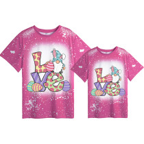 Mommy and Me Matching Clothing Top Happy Easter Love Gnome Tie Dyed Family T-shirts