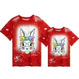 Mommy and Me Matching Clothing Top Happy Easter Cute Rabbit Colorful Tie Dyed Family T-shirts