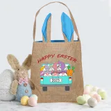 Easter Bunny Ears Canvas Bag Happy Easter Happy Easter Gnomies Car Square Bottom Handbag