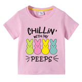 Happy Easter Day Chillin With My Peeps KidsT-shirts Top