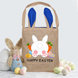 Easter Bunny Ears Canvas Bag Happy Easter Happy Easter Carrot Egg Square Bottom Handbag