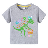 Easter Day Kids Happy Easter Dinosaur Eggs T-shirts For Boys And Girls