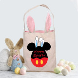 Easter Bunny Ears Canvas Bag Happy Easter Happy Easter Cartoon Mouse Square Bottom Handbag