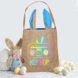 Easter Bunny Ears Canvas Bag Happy Easter Happy Easter Square Bottom Handbag