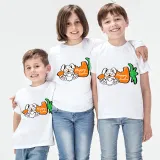 Easter Day Happy Easter Bunny Eat Carrot T-shirts For Boys And Girls