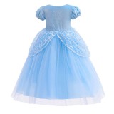 Toddler Girls Puffy Sleeve Embroidery Costumes Princess Dress