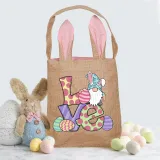 Easter Bunny Ears Canvas Bag Happy Easter Happy Easter Love Square Bottom Handbag