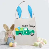 Easter Bunny Ears Canvas Bag Happy Easter Happy Easter Car Square Bottom Handbag