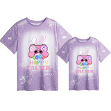 Mommy and Me Matching Clothing Top Happy Easter Game Tie Dyed Family T-shirts