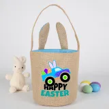 Easter Bunny Ears Canvas Bag Happy Easter Happy Easter Car Round Bottom Handbag