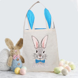 Easter Bunny Ears Canvas Bag Happy Easter Happy Easter Bunny Tie Square Bottom Handbag