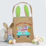 Easter Bunny Ears Canvas Bag Happy Easter Happy Easter Gnomies Car Square Bottom Handbag