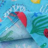 Toddler Girls Flying Sleeve Cartoon Cute Wreath Rabbit Octopus Prints A-line Casual Dress