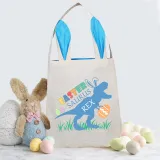 Easter Bunny Ears Canvas Bag Happy Easter Happy Easter Happy Eastrawr Dinosaur Square Bottom Handbag