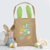 Easter Bunny Ears Canvas Bag Happy Easter Happy Easter Square Bottom Handbag