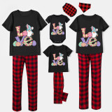 Matching Easter Family Pajamas Happy Easter Love Gnomies Black Pajamas Set
