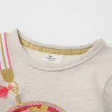 Toddler Girls Long Sleeve Rainbow Prints A-line Casual Mesh Dress