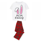 Matching Easter Family Pajamas Happy Easter Bunny Ears Gray Pajamas Set