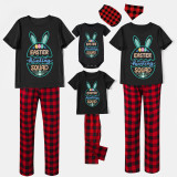 Matching Easter Family Pajamas Happy Easter Hunting Squad Egg Black Pajamas Set