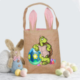 Easter Bunny Ears Canvas Bag Happy Easter Happy Easter Egg Tortoise Square Bottom Handbag