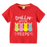 Happy Easter Day Chillin With My Peeps KidsT-shirts Top