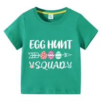 Easter Days Kids Top Happy Easter Eggs Hunt Squad T-shirts