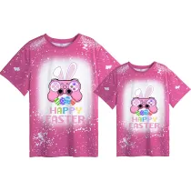 Mommy and Me Matching Clothing Top Happy Easter Game Tie Dyed Family T-shirts