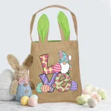 Easter Bunny Ears Canvas Bag Happy Easter Happy Easter Love Square Bottom Handbag
