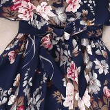 Toddler Girls Sling Flower Prints A-line Casual Dress