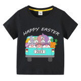 Easter Day Kids Top T-shirts Happy Easter Gnomies Car T-shirts For Boys And Girls