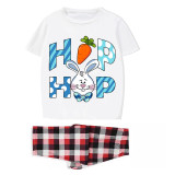 Matching Easter Family Pajamas Happy Easter Hop Bunny White Pajamas Set