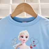 Toddler Girls Short Sleeve Mesh Bowknots Sequin Snowflakes Tutu Princess Dress