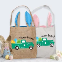 Easter Bunny Ears Canvas Bag Happy Easter Happy Easter Car Square Bottom Handbag