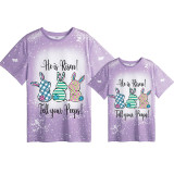 Mommy and Me Matching Clothing Top Happy Easter He Is Risen Tell Your Peeps Tie Dyed Family T-shirts