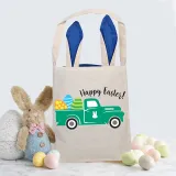 Easter Bunny Ears Canvas Bag Happy Easter Happy Easter Car Square Bottom Handbag