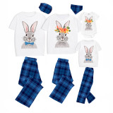 Matching Easter Family Pajamas Happy Easter Tie Flower Bunny Gray Pajamas Set