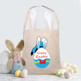 Easter Bunny Ears Canvas Bag Happy Easter Happy Easter Cartoon Duck Square Bottom Handbag