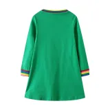 Toddler Girls Long Sleeve Cat Kittens Prints A-line Casual Dress