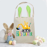 Easter Bunny Ears Canvas Bag Happy Easter Happy Easter Eggs Cavator Square Bottom Handbag