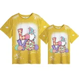 Mommy and Me Matching Clothing Top Happy Easter Love Gnome Tie Dyed Family T-shirts