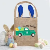 Easter Bunny Ears Canvas Bag Happy Easter Happy Easter Car Square Bottom Handbag