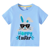 Easter Day Top T-shirts Happy Easter Cool Bunny Man T-shirts For Boys And Girls