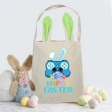 Easter Bunny Ears Canvas Bag Happy Easter Happy Easter Game Boy Square Bottom Handbag