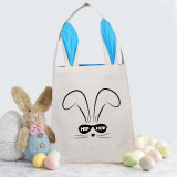 Easter Bunny Ears Canvas Bag Happy Easter Happy Easter Square Hip Hop Rabbit With Glasses Square Bottom Handbag