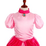 Toddler Girls Puffy Sleeve Pink Costumes Princess Dress
